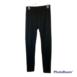 8 OF HEARTS Womens Plus Size Fleece Lined CHEETAH Leggings Warm BLACK 1X 2X